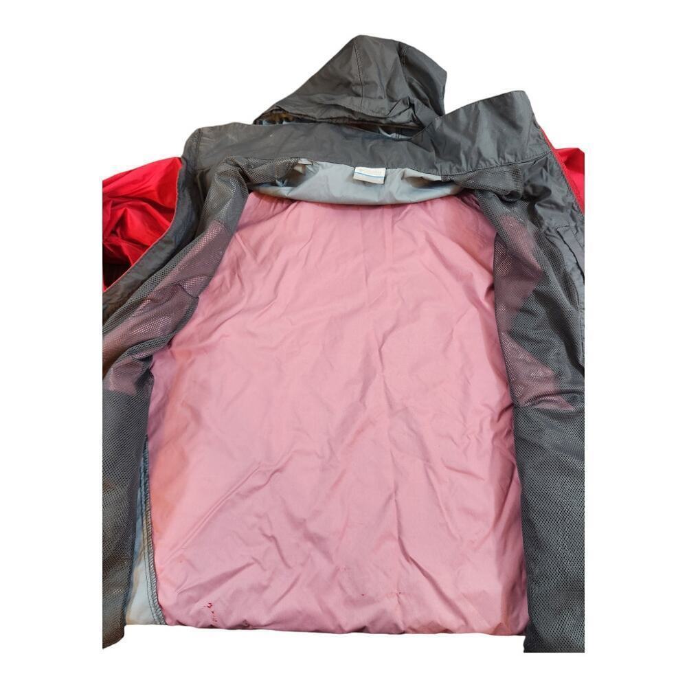 Columbia mens windbreaker jacket full zip hood red gray sz small sportswear - Picture 5 of 12
